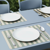 Rectangular placemat with stripes