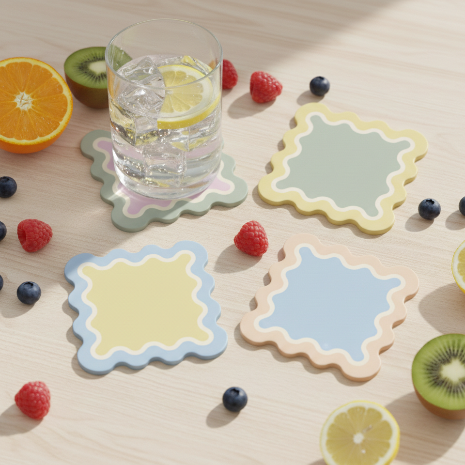 Posavasos cuadrado Ondas (x1)