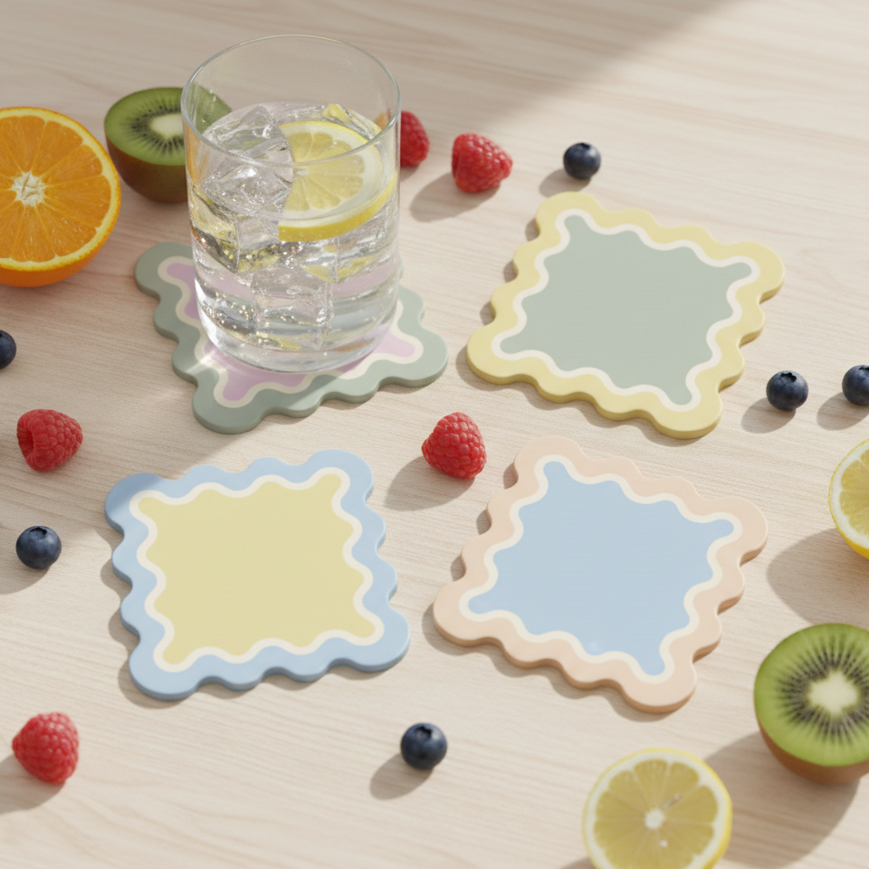 Posavasos cuadrado Ondas (x1)