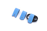Flow Lichen Blue Cable Holder (Pack of 3)