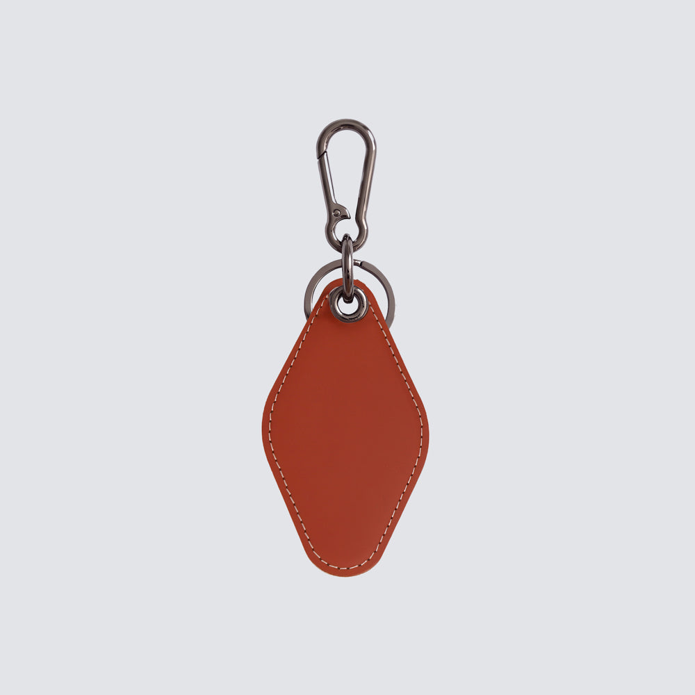 Two-tone diamond keychain