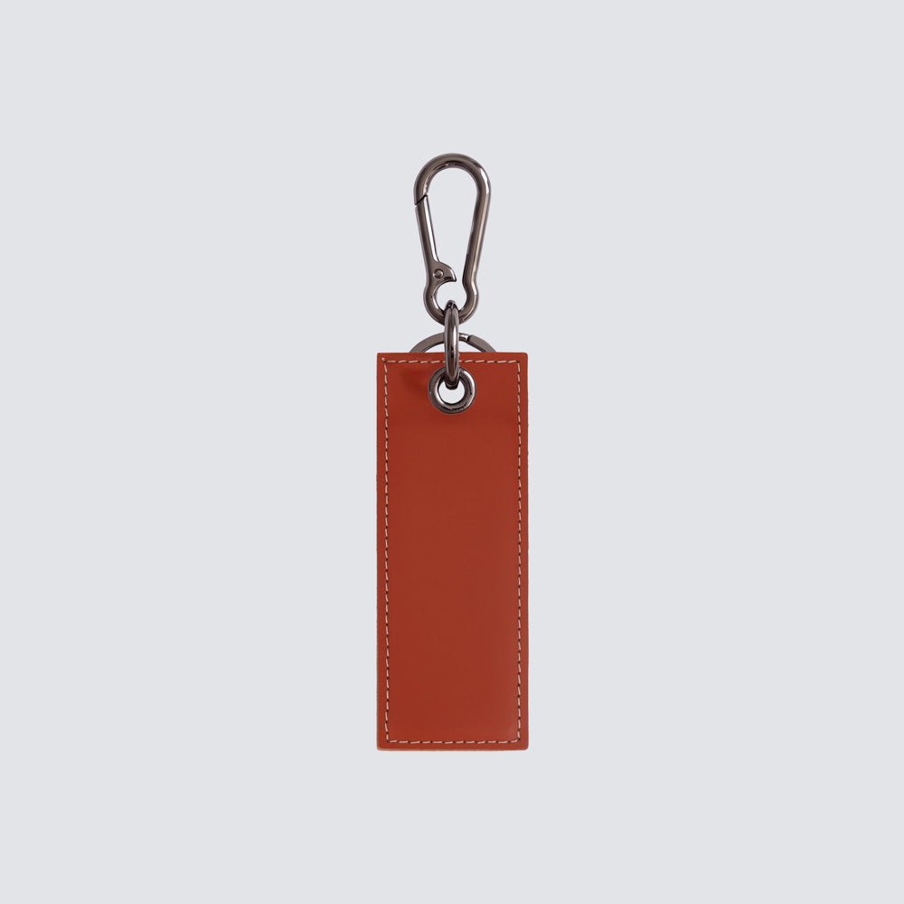 Two-tone rectangular keychain
