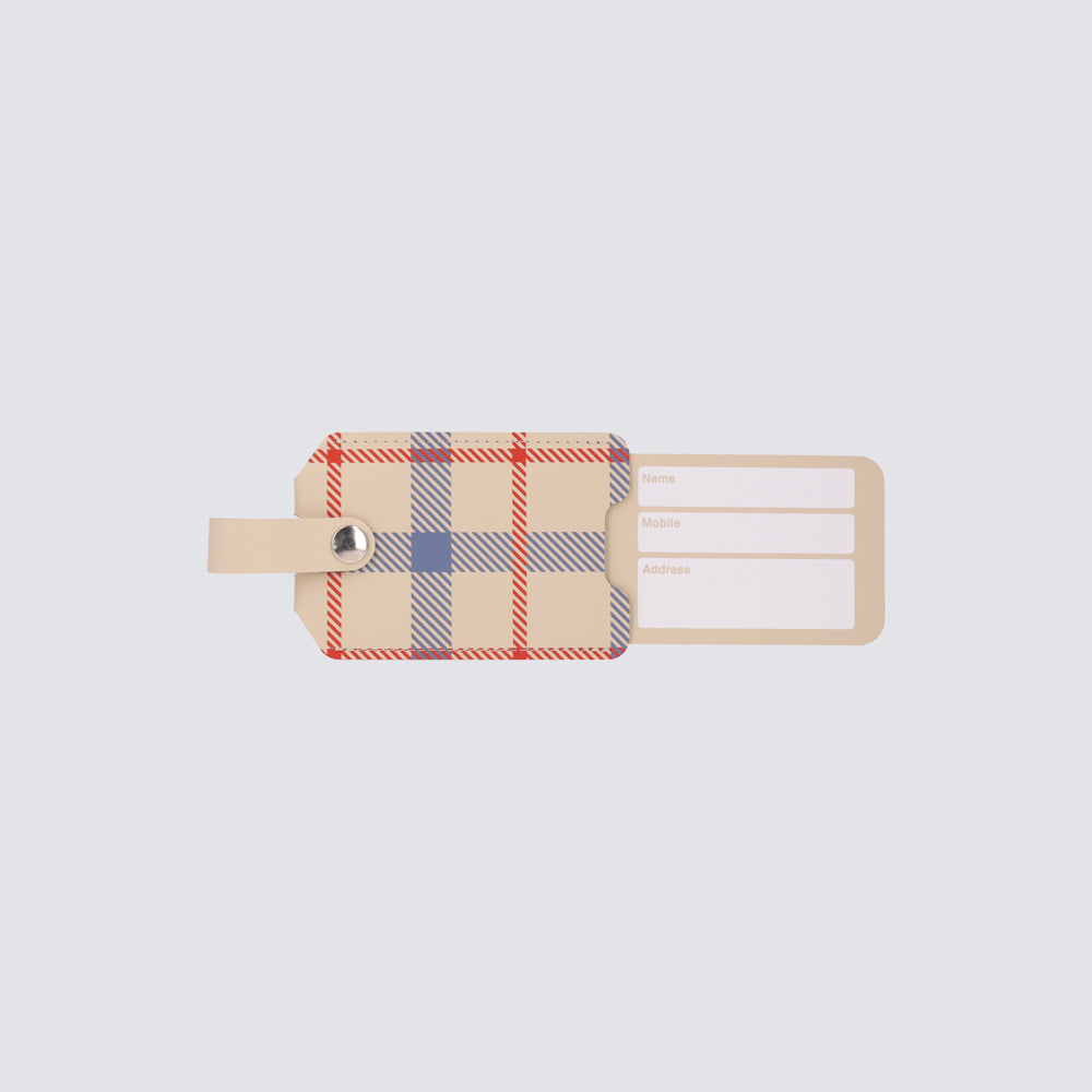 Cover Luggage Tag Tartan