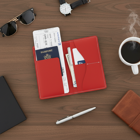 Red Clay Passport Holder
