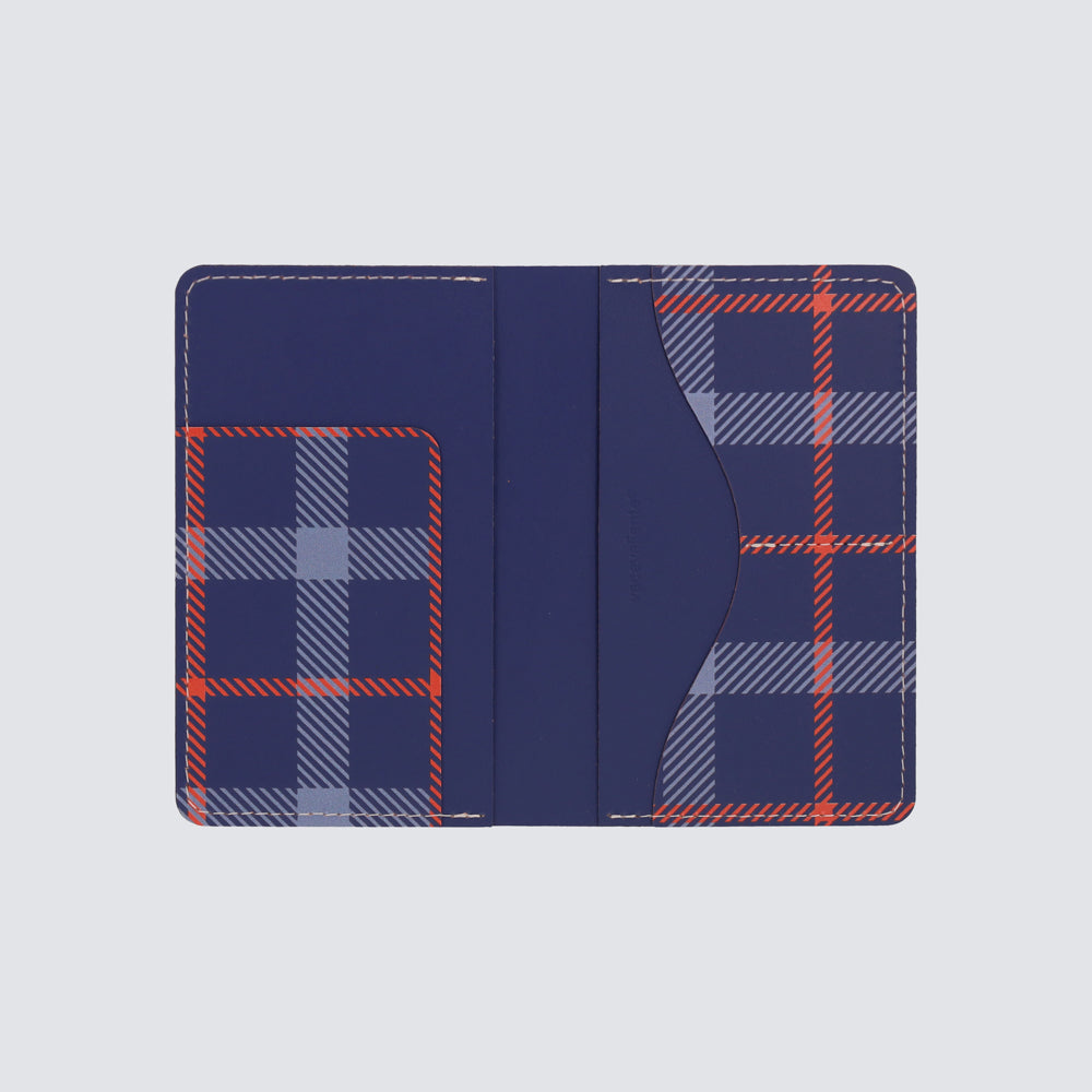 Passport holder Tartan Twilight Blue