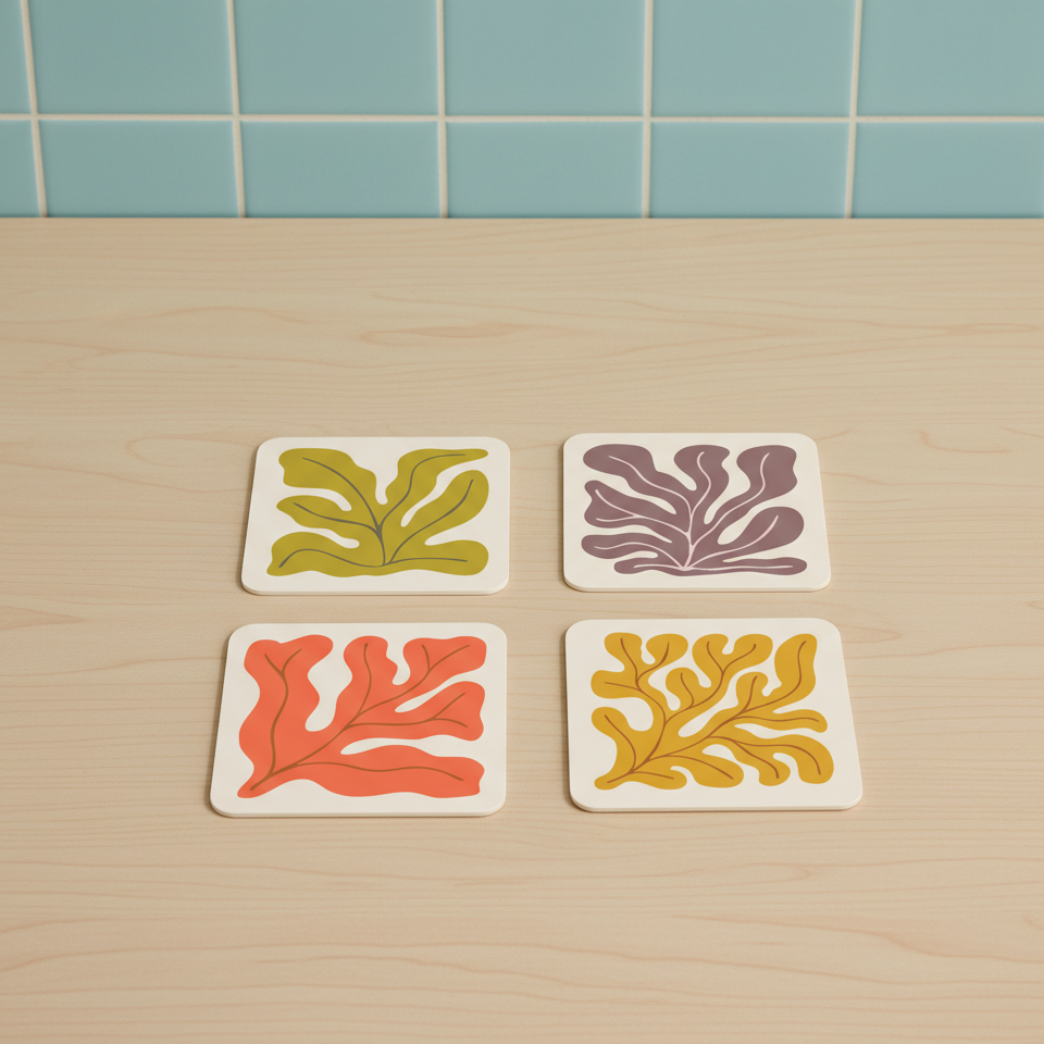 Square seaweed coaster (x1)
