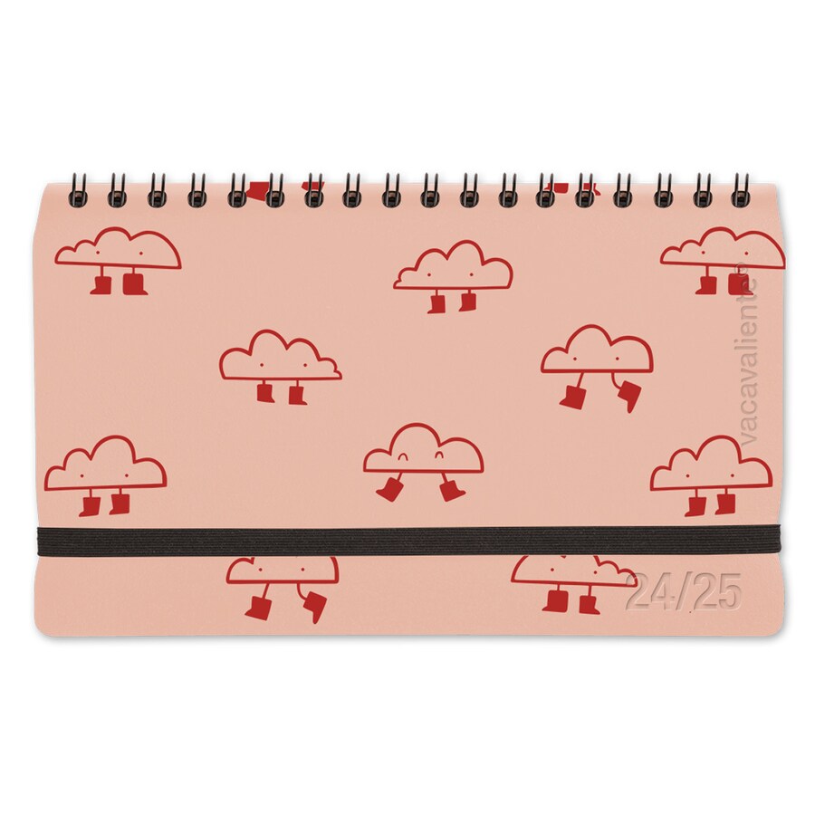 Course agenda 2024/25 weekly Pocket Mini Pou Nube Vacavaliente pink bilingual